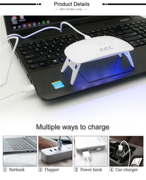 EclateBeauty 12W Nail Dryer LED UV Lamp Micro USB